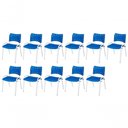 Ver imagem 1 de Cadeira Iso Base Branco , Escritório Azul Kit 11 Un