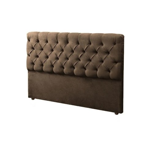 Cabeceira Box Shop Paris Queen 1,60m Em Suede Marrom