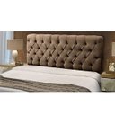 Ver imagem 2 de Cabeceira Box Shop Paris Queen 1,60m Em Suede Marrom