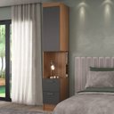 Ver imagem 1 de Módulo Mesa de Cabeceira Alta 1 Porta 2 Gavetas YesCasa