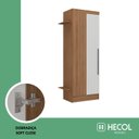 Ver imagem 5 de Módulo de Canto Reto 1 Porta Viena Yescasa Marrom/Nogal/Branco