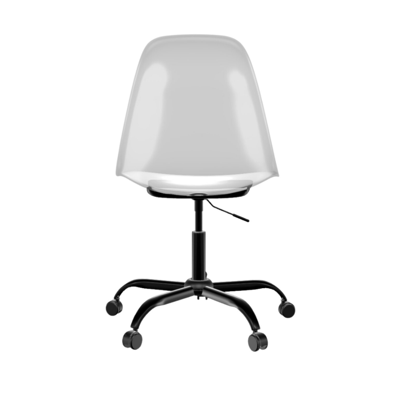 Cadeira Escritório Eames PP Base Aço Preta - 2