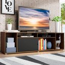 Ver imagem 1 de Rack para Tv até 65 Polegadas Madesa Cancun Rustic/preto Cor:rustic/preto