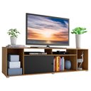 Ver imagem 3 de Rack para Tv até 65 Polegadas Madesa Cancun Rustic/preto Cor:rustic/preto