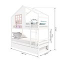 Ver imagem 3 de Treliche Casinha com Janela Madeira Maciça Branco/ Rosa Housin