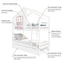 Ver imagem 4 de Treliche Casinha com Janela Madeira Maciça Branco/ Rosa Housin