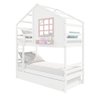 Treliche Casinha com Janela Madeira Maciça Branco/ Rosa Housin - 2