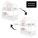 Ver imagem 6 de Treliche Casinha com Janela Madeira Maciça Branco/ Rosa Housin