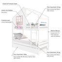 Ver imagem 4 de Treliche Casinha com Janela Madeira Maciça Branco/ Rosa Housin