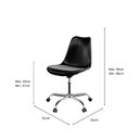 Ver imagem 4 de Cadeira Escritório Eames Estofada Saarinen PP Base Aço Cromado
