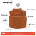Ver imagem 3 de Kit Sofá e Poltrona Orgânica Living Bob com Almofadas Bouclê Terracota - Desk Design