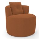 Ver mais imagens de Kit Sofá e Poltrona Orgânica Living Bob com Almofadas Bouclê Terracota - Desk Design