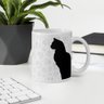 Caneca de Porcelana Gato Preto - 3