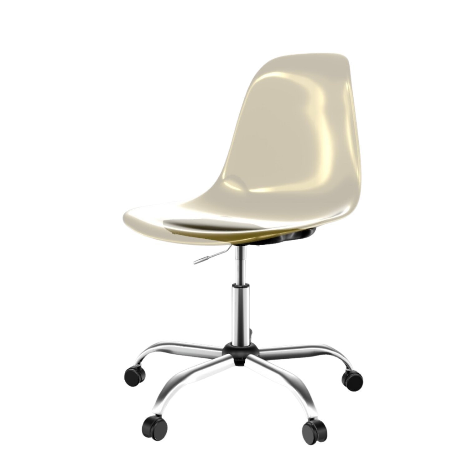 Cadeira para Escritório Eames PP Base Aço Cromado - 1