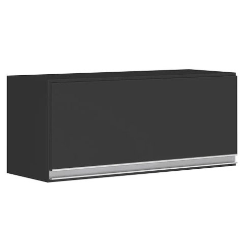Kit com 02 Armários Aéreo 80cm e 60cm 100% Mdf Preto
