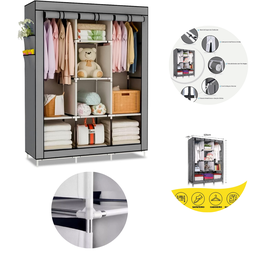 Guarda-roupa Cinza Snel Home - 8
