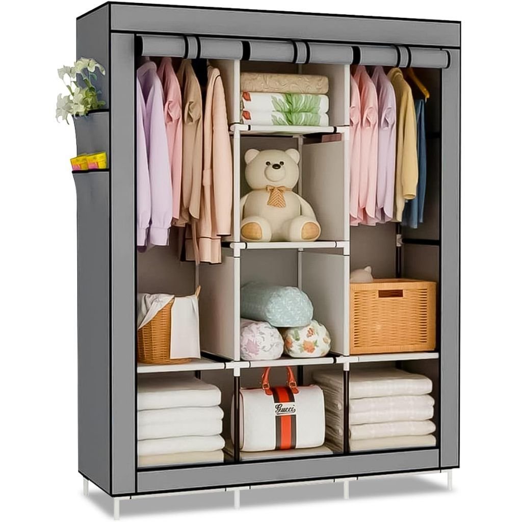 Guarda-roupa Cinza Snel Home