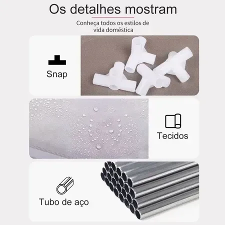 Ver imagem 5 de Guarda-roupa Cinza Snel Home