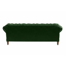 Sofá Dom Pedro Chesterfield 3 Lugares Decoração Sala Receção - Couríssimo Verde - 2