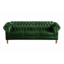 Ver imagem 1 de Sofá Dom Pedro Chesterfield 3 Lugares Decoração Sala Receção - Couríssimo Verde