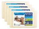 Ver imagem 2 de Kit 4 Travesseiro Nasa-X Original Viscoélastico Alivio Dores Bege 40x60x13