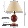 Abajur Moderno Luxo Luminaria de Mesa Comoda Modelo Lamp Red - 5