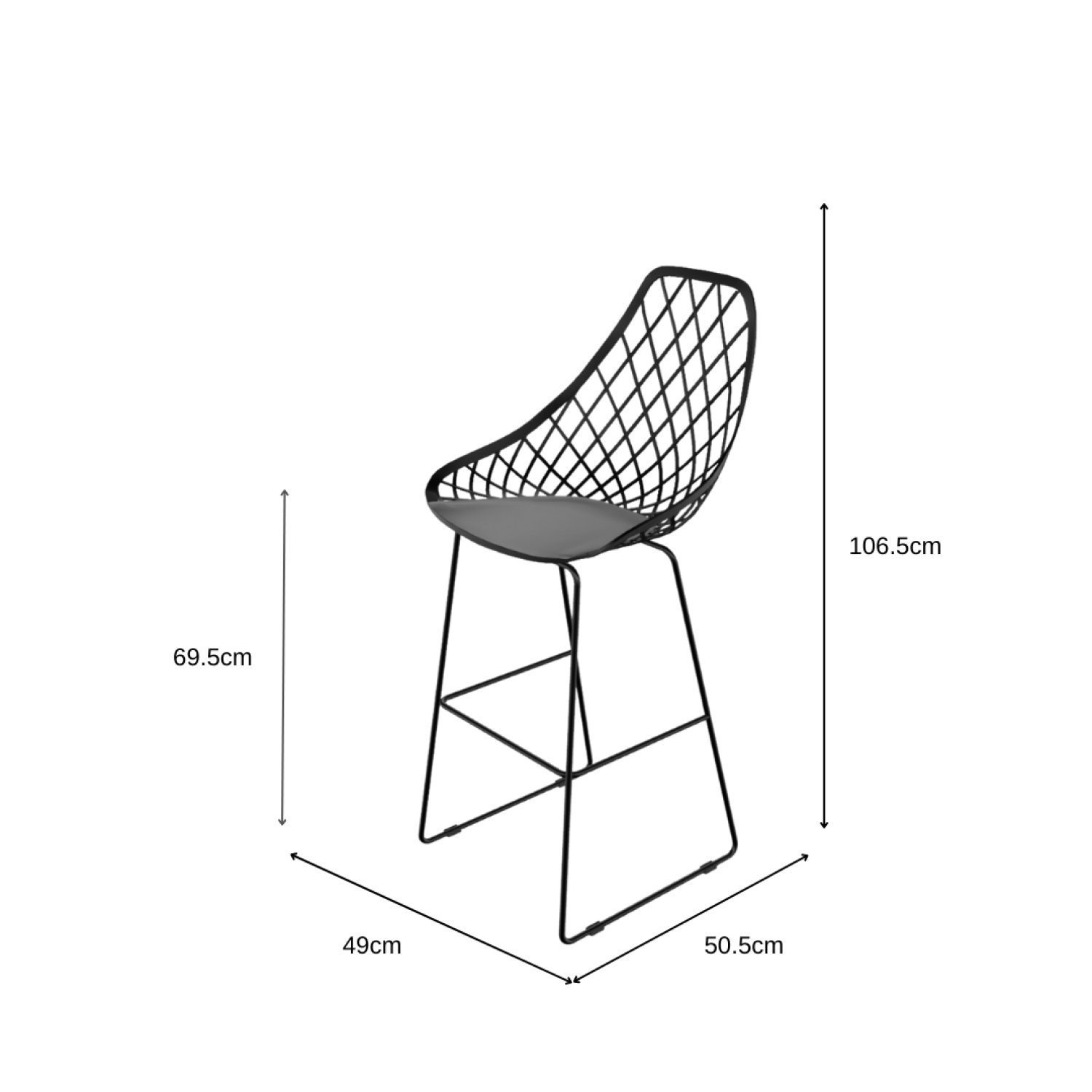 Banqueta Alta 106cm com Encosto Kayla - 2