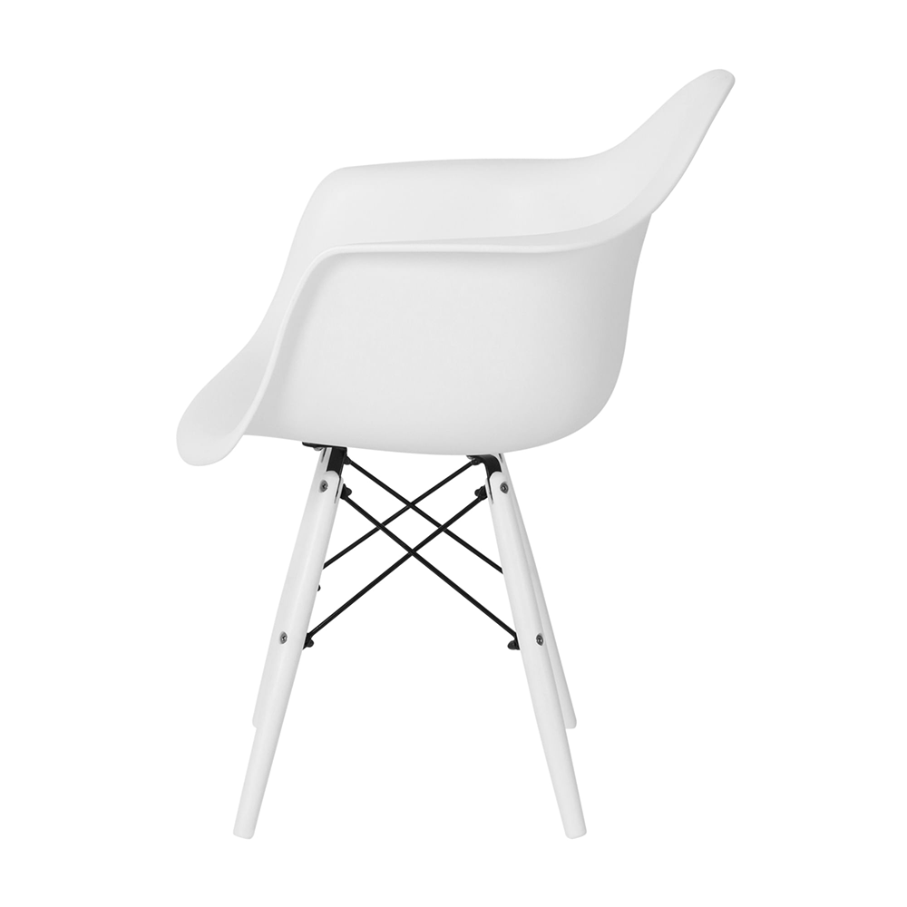 Cadeira de Jantar com Braço Eames Eiffel Branca Color - 3