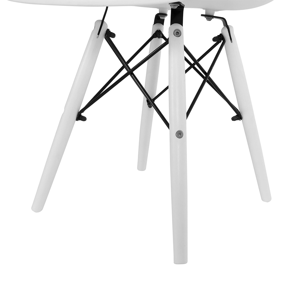 Cadeira de Jantar com Braço Eames Eiffel Branca Color - 5