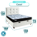 Ver imagem 3 de Cama + Bau Blindado e Colchão Molas Ensacadas Casal - Life Gold Paropas + Cabeceira
