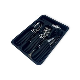 Jogo de Talheres Faqueiro Aço Inox com Gaveteiro - Preto - 4