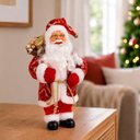 Ver imagem 3 de Boneco Papai Noel Tradicional Decoração com Saco 30cm Vermelho