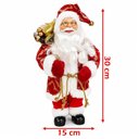 Ver imagem 4 de Boneco Papai Noel Tradicional Decoração com Saco 30cm Vermelho
