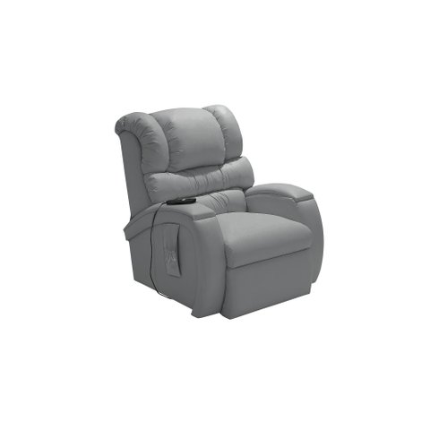 Cadeira Poltrona Reclinável Imperial Massageadora Motorizada Corano Lift Cinza Império Estofados