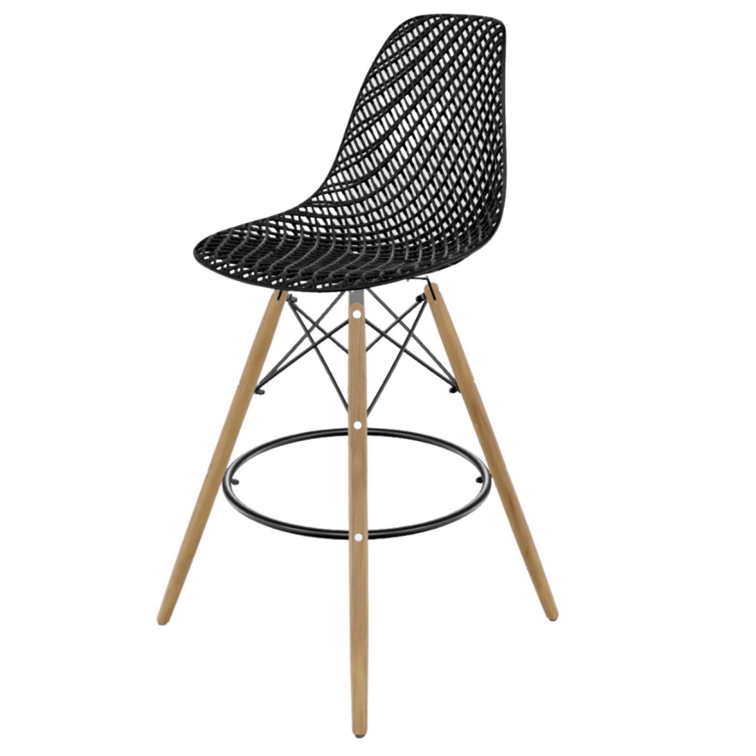 Banqueta para Cozinha 111cm com Encosto Eames - 1