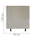 Ver imagem 3 de Cabeceira Estofada Grécia 90cm Solteiro para Cama Colchão Box Quarto Linho Bege - Aurora Line