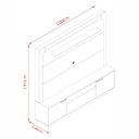 Ver imagem 3 de Painel Rack de Tv Curvo Nilo 2m Eras 655 Madetec