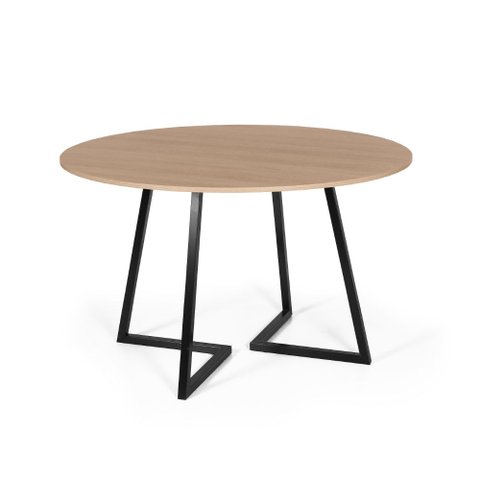 Mesa de Jantar Redonda Industrial 120cm 4 a 6 Lugares Rigo MDF Jade - Straub Web
