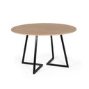 Ver imagem 1 de Mesa de Jantar Redonda Industrial 120cm 4 a 6 Lugares Rigo MDF Jade - Straub Web