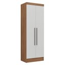 Ver imagem 2 de Módulo Roupeiro 2 Portas 2 Gavetas Internas Viena Yescasa Nogal/Branco