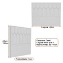 Ver imagem 2 de Cabeceira para Cama Box Casal 145cm Stan Bouclé Off White - Sallar Home
