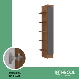 Módulo Armário 1 Porta com Prateleira Externa Viena - 5