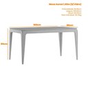 Ver imagem 4 de Conjunto Sala de Jantar Mesa Aurea 160x90 sem Vidro 6 Cadeiras Carol Ype/linho Palha
