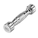 Ver imagem 1 de Halter Peso 1kg Cromado Galvanizado Academia Treino Exercicio Pilates Fisioterapia Fortalecimento