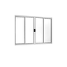 Janela 4 Folhas 100x100 sem Grade Brilhante - 1