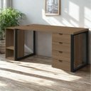 Ver imagem 2 de Conjunto Escritorio Industrial 3 Peças 150 Cm Frame Munique Kappesberg