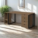 Ver imagem 5 de Conjunto Escritorio Industrial 3 Peças 150 Cm Frame Munique Kappesberg