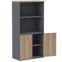 Ver imagem 2 de Armário Misto PE25 Pandin 79,20 cm (largura) MDP Cor Noce Naturalle e Grafito com Duas portas