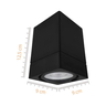 Kit 14 Spot Sobrepor Direcionável Par20 Quadrado Preto + Lâmpadas Cor:preto - Branco Neutro - 5