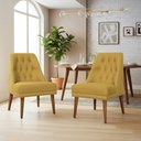 Ver imagem 1 de Kit 2 Cadeiras de Jantar Bela Suede Amarelo Suede Amarelo